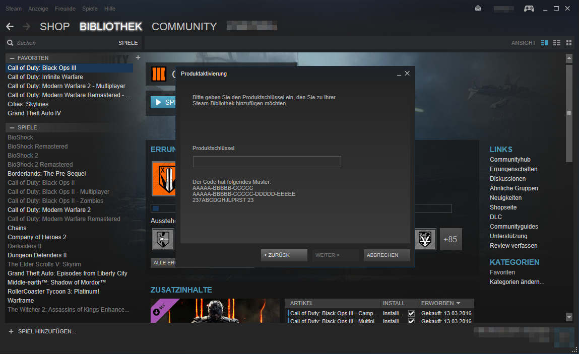 Steam Key Aktivierung 2