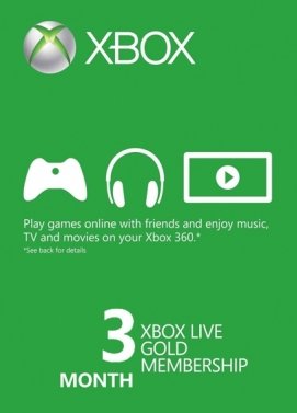 XBOX Live Gold 3 Monate XBOX Live Gold 3 Monate Key