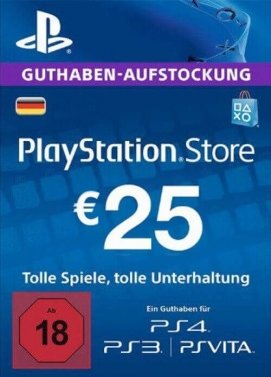 PlayStation Store Guthaben 25€ Key